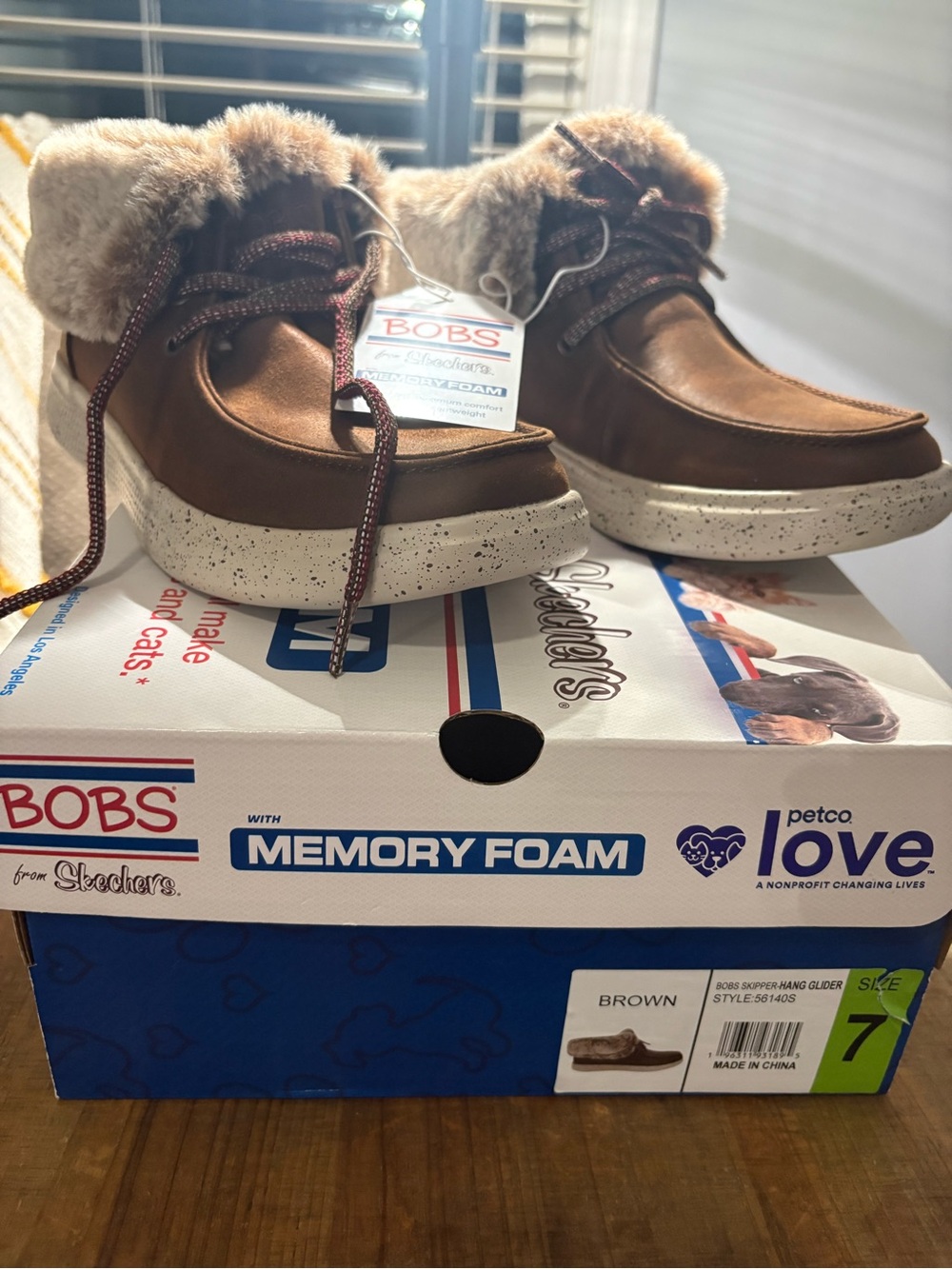 Skechers Kids Brown Faux-Fur Lined Lace-Up Boots